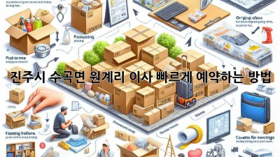 진주시 수곡면 원계리 이사, 빠르게 예약하는 방법!