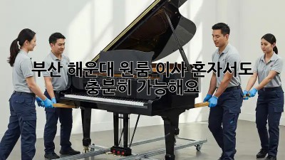 부산 해운대 원룸 이사, 혼자서도 충분히 가능해요!